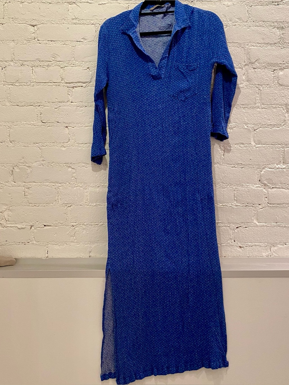 Norya Ayron Moroccan Designer Light woven
Blue 3/4 Sleeve Tunic Maxi Size - Picture 6 of 8